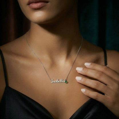 To My Mother Custom Name Necklace with Birthstone | Cat Lover Mother's Day Gift