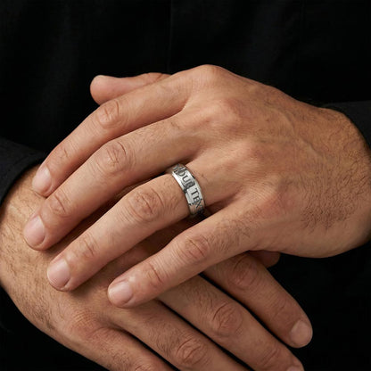 To The Best Cat Dad Ever Engraved Men's Ring | Father's Day Gift for Cat Dads