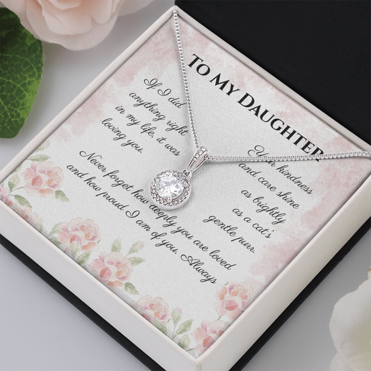 To My Daughter Eternal Hope Necklace – Cat Lover Daughter Gift