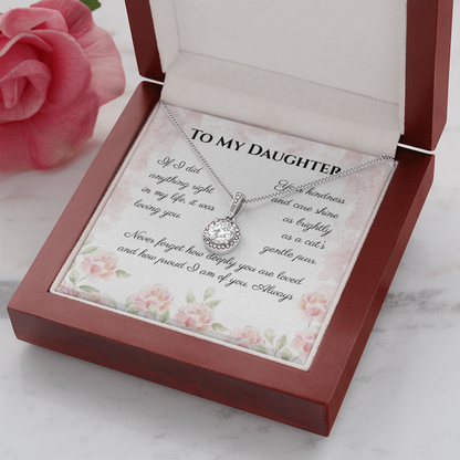 To My Daughter Eternal Hope Necklace | Cat Lover Daughter Gift