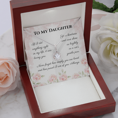 To My Daughter Eternal Hope Necklace | Cat Lover Daughter Gift