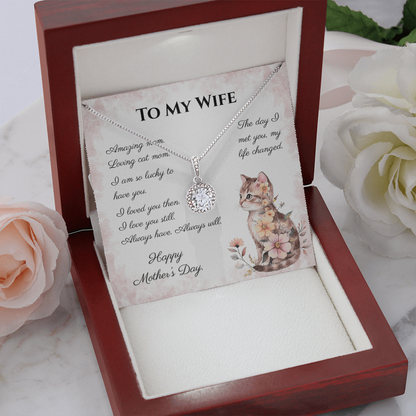 To My Wife – Always Yours Eternal Hope Necklace | Mother's Day Gift for Cat Moms