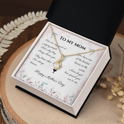 To My Mom Alluring Beauty Necklace | Cat Lover Mother's Day Gift