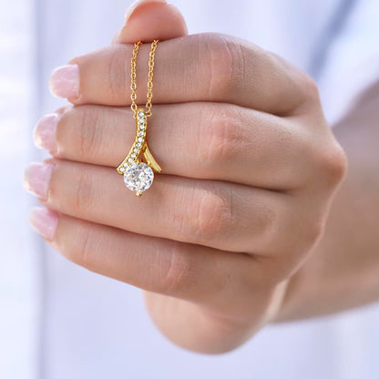 To My Daughter Alluring Beauty Necklace – Daughter Gift for Cat Lovers & Cat Moms