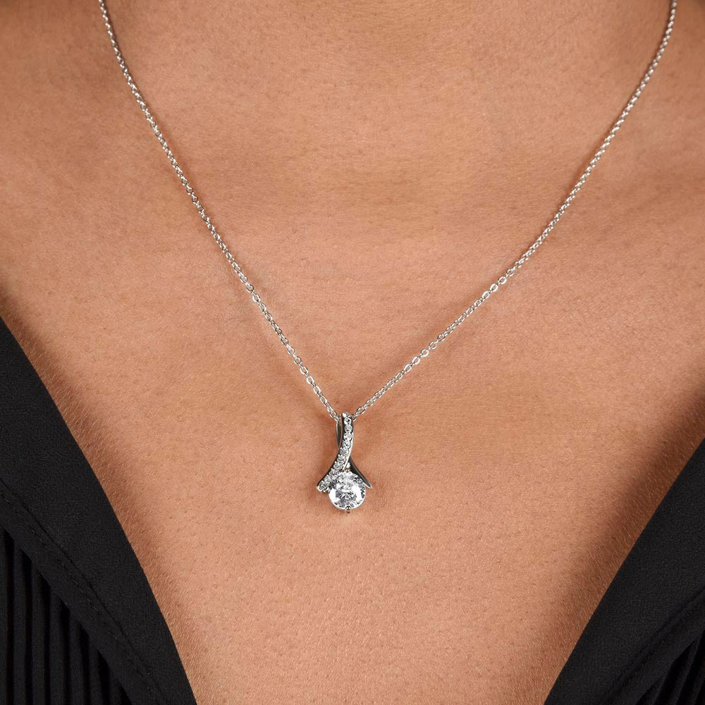 To My Daughter – Forever Proud Alluring Beauty Necklace | Mother's Day Gift for Cat Lovers