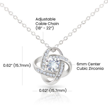 To My Daughter Love Knot Necklace – Cat Lover Daughter Gift