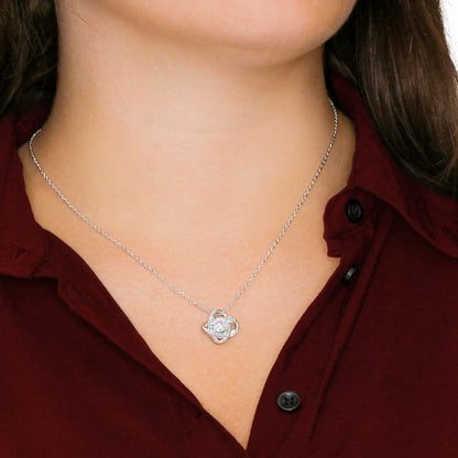 To My Daughter Love Knot Necklace – Cat Lover Daughter Gift