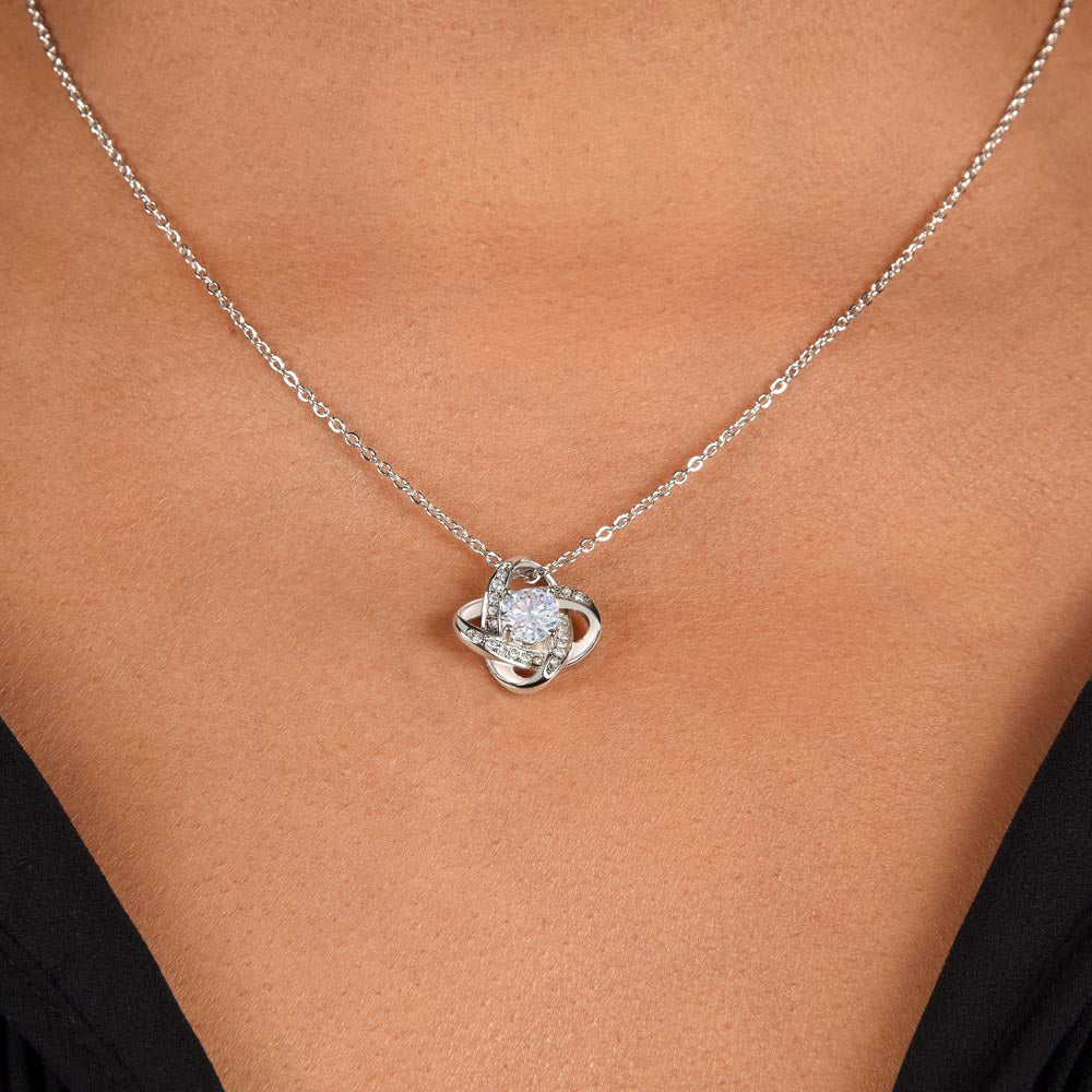 To My Mother – Forever Grateful Love Knot Necklace | Mother’s Day Gift for Cat Lovers