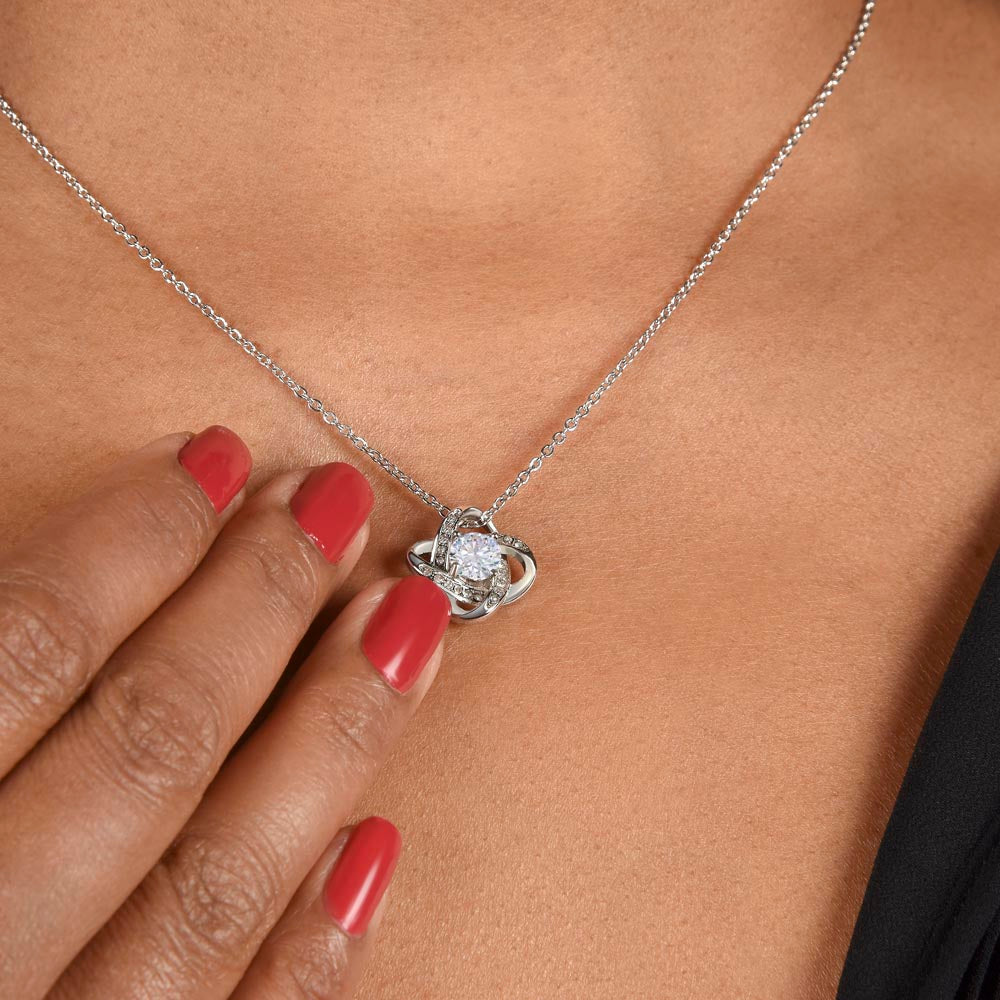 To My Mom Love Knot Necklace | Cat Lover Mother's Day Gift