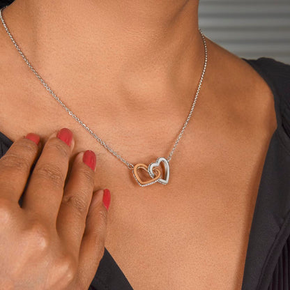 To My Wife – Always Yours Interlocking Hearts Necklace | Mother's Day Gift for Cat Moms