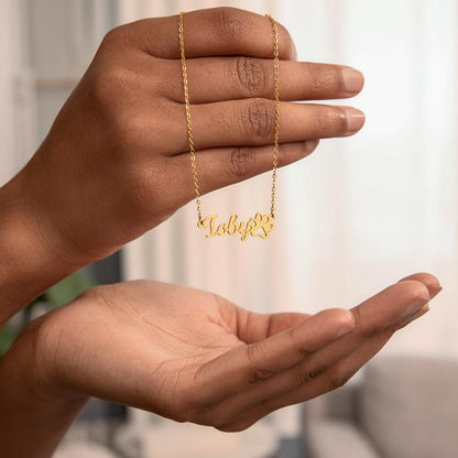 To My Mother – Always Proud Personalized Paw Print Name Necklace | Mother's Day Gift for Cat Moms
