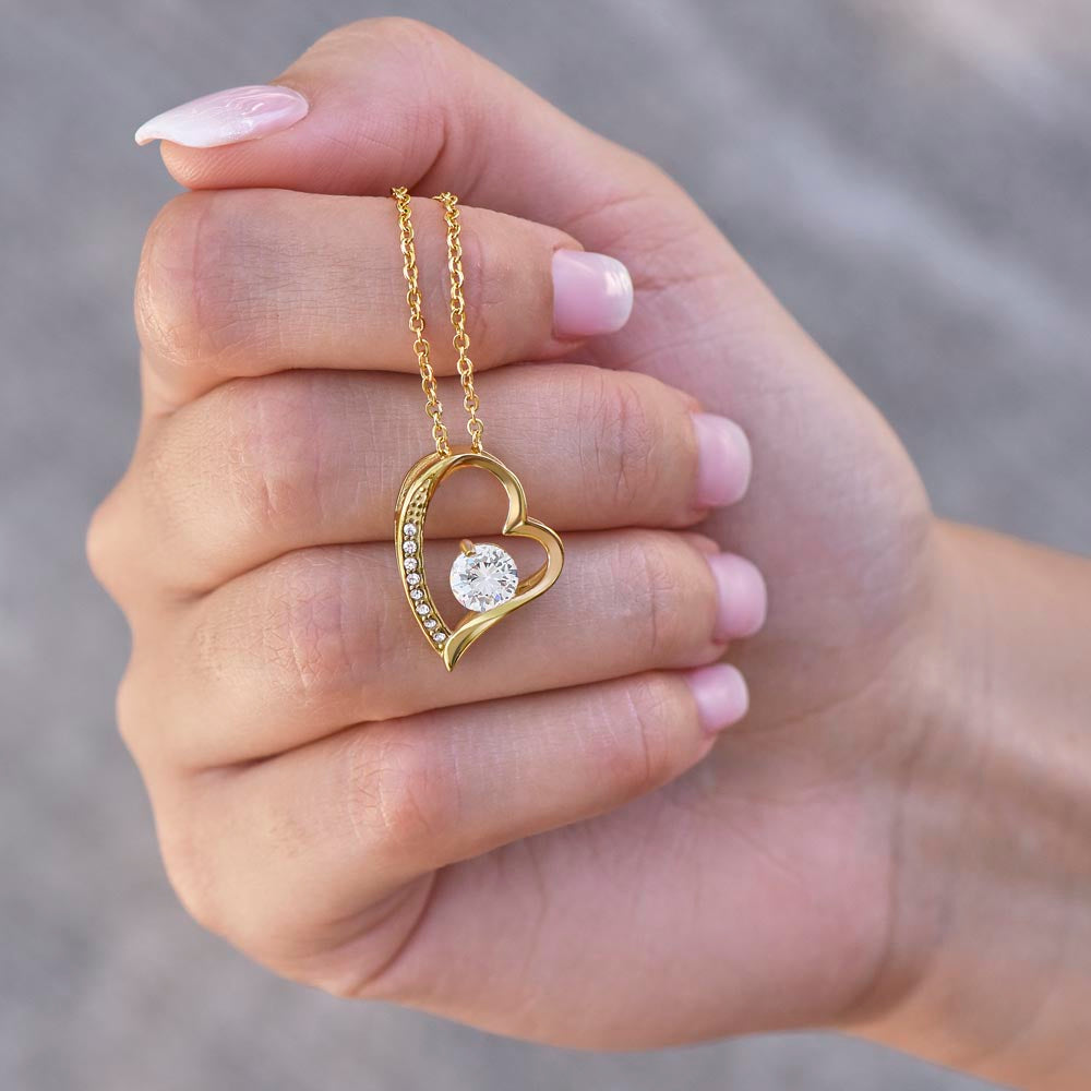 To My Daughter Forever Love Necklace – Cat Lover Daughter Gift